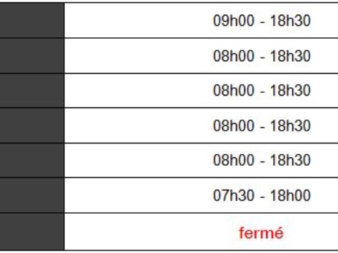 horaires